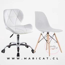 Pack Silla Escritorio Mariposa y Eames clasic /oficina recepcio Manicurista
