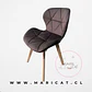 Silla Mariposa de Velvet con Base de Madera de Haya  - Miniatura 12