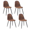 Pack 4 Silla Spoon Gamuza Café Black comedor