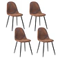 Pack 4 Sillas Spoon Eco Cuero Vintage Café - Miniatura 3