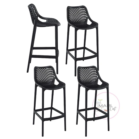Pack Taburetes Bar Stool Berlin Apilables de polipropileno