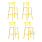 Pack 4 Taburete Bar Alto Danubio Polipropileno Amarillo- cocina restaurant terraza - Miniatura 3