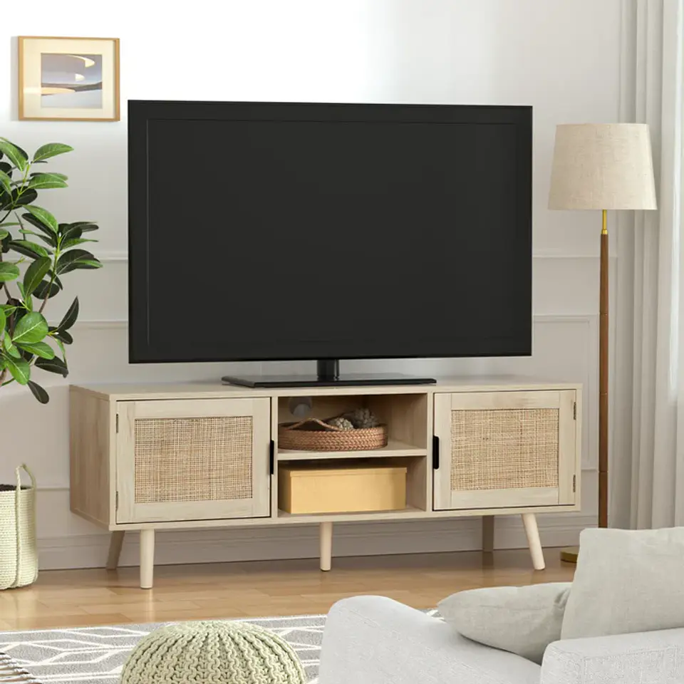 Rack Tv Olen MDF Rattan 2 puertas- TV  3