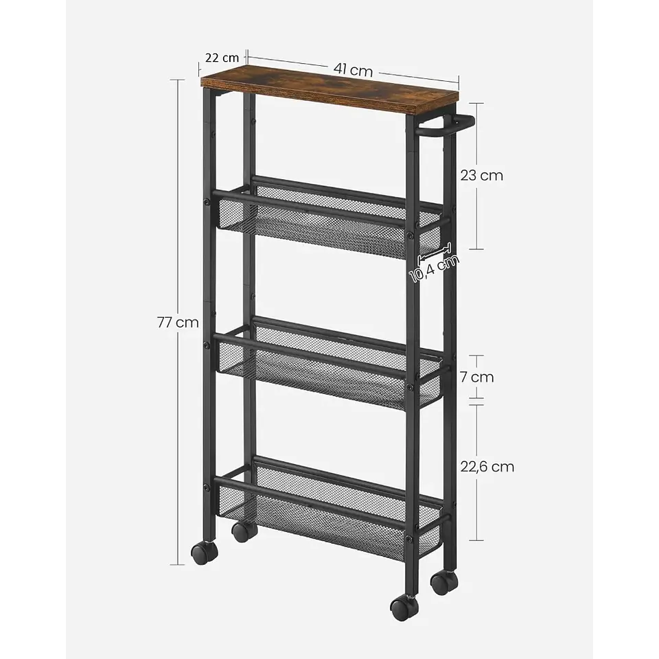 Carro Organizador Metal Negro – Cocina o Baño 2