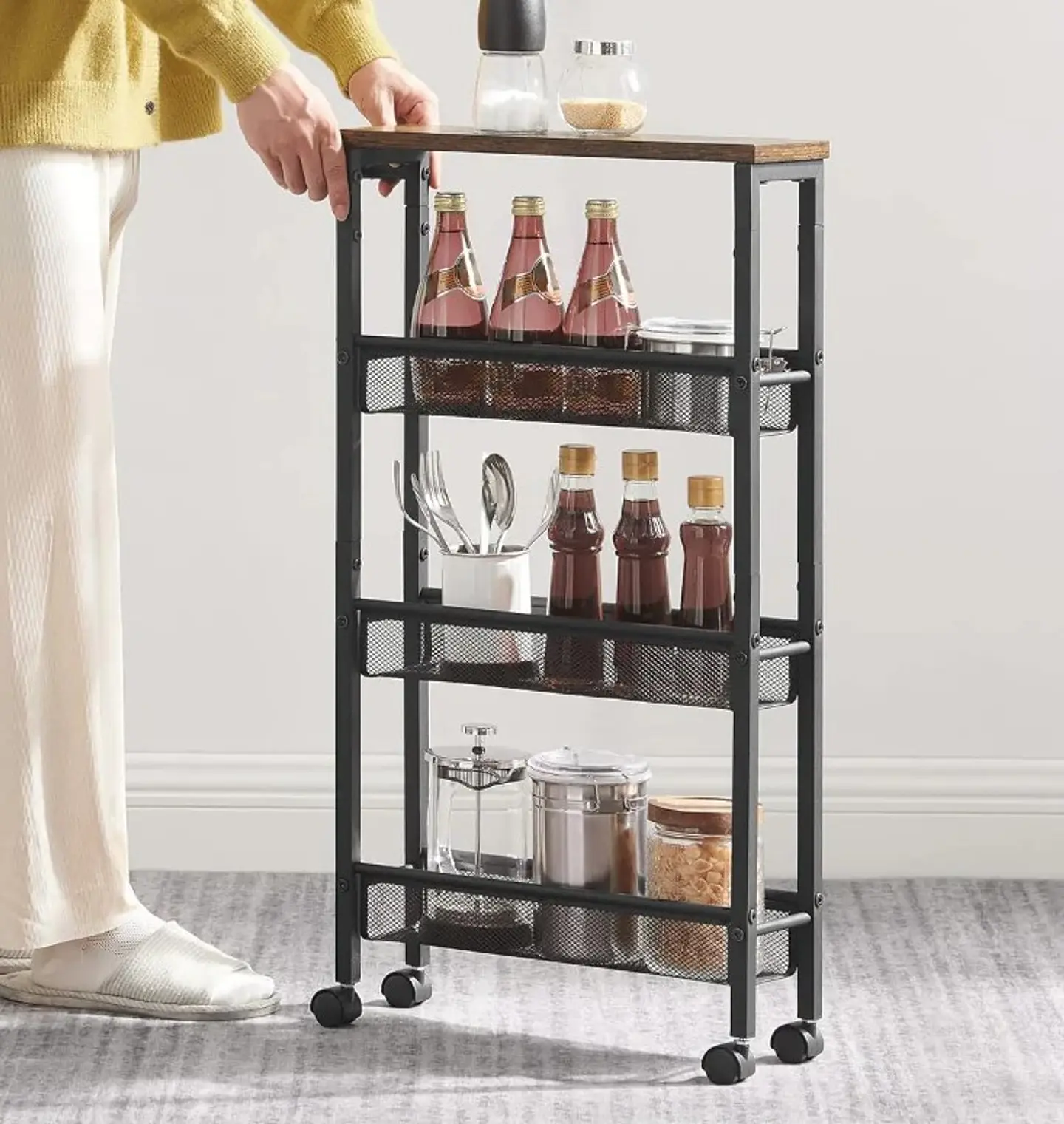 Carro Organizador Metal Negro – Cocina o Baño 3