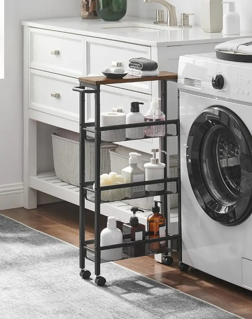 Carro Organizador Metal Negro – Cocina o Baño 4