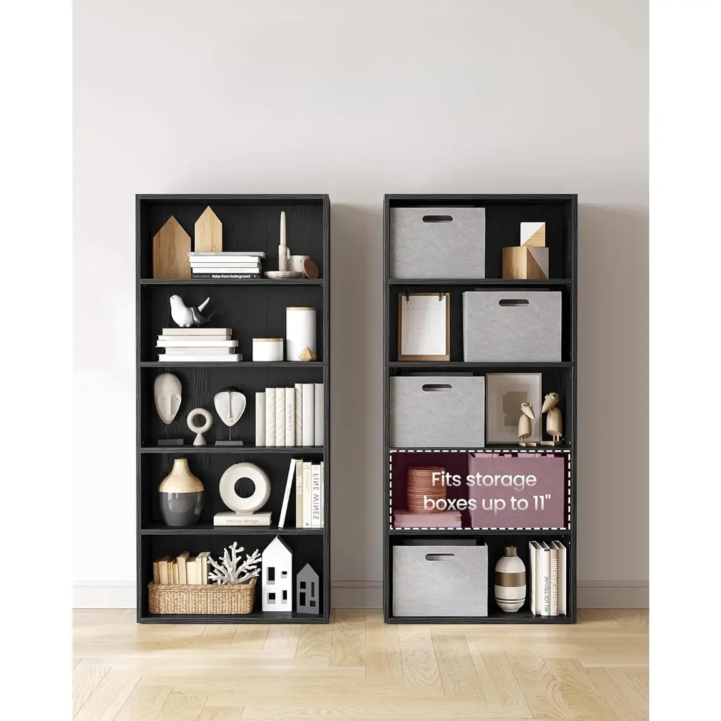 Librero MDF Negro 3