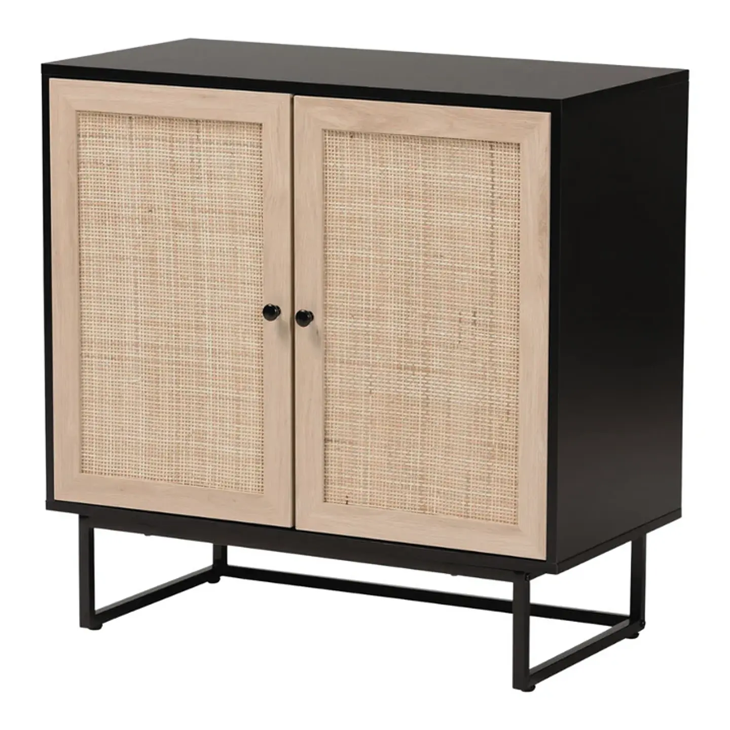 Buffet Aparador Rattan Negro Alvikc 2
