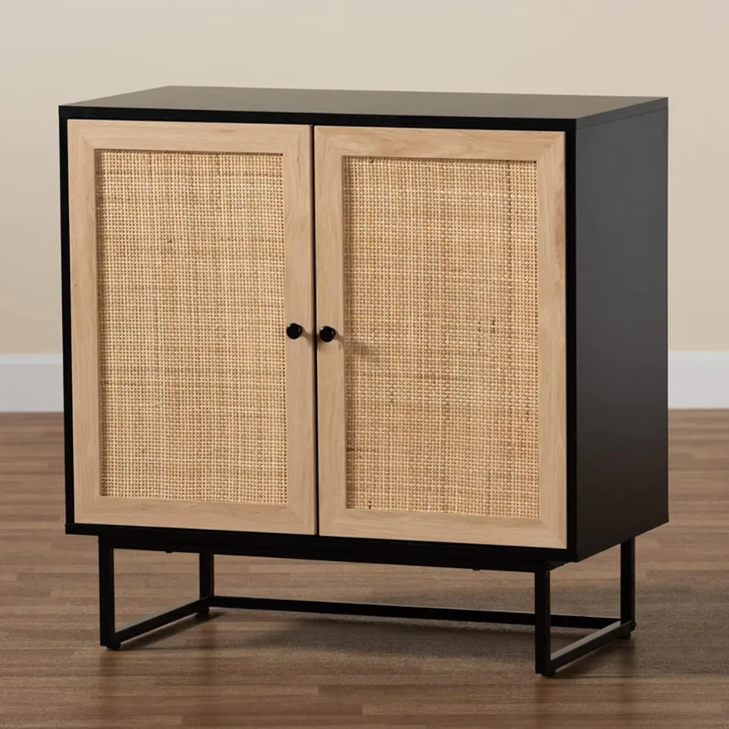 Buffet Aparador Rattan Negro Alvikc 1