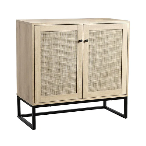 Buffet Aparador Rattan Negro Fitjar
