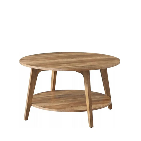 Mesa de Centro Redonda Kolen MDF dos niveles/ recepcion oficina living