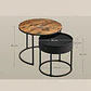 Mesa de Centro Anidada Wood Metal con Cajón – Set 2 Piezas - Miniatura 4