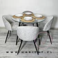 Comedor Redondo Vidrio 4 Sillas Velvet – Mesa 80cm - Miniatura 1