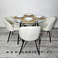 Comedor Redondo Vidrio 4 Sillas Velvet – Mesa 80cm - Miniatura 2