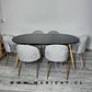 Mesa Expandible Eames MDF Redonda +4 Sillas Velvet - Comedor - Miniatura 1
