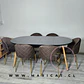 Mesa Expandible Eames MDF Redonda +4 Sillas Velvet - Comedor - Miniatura 5