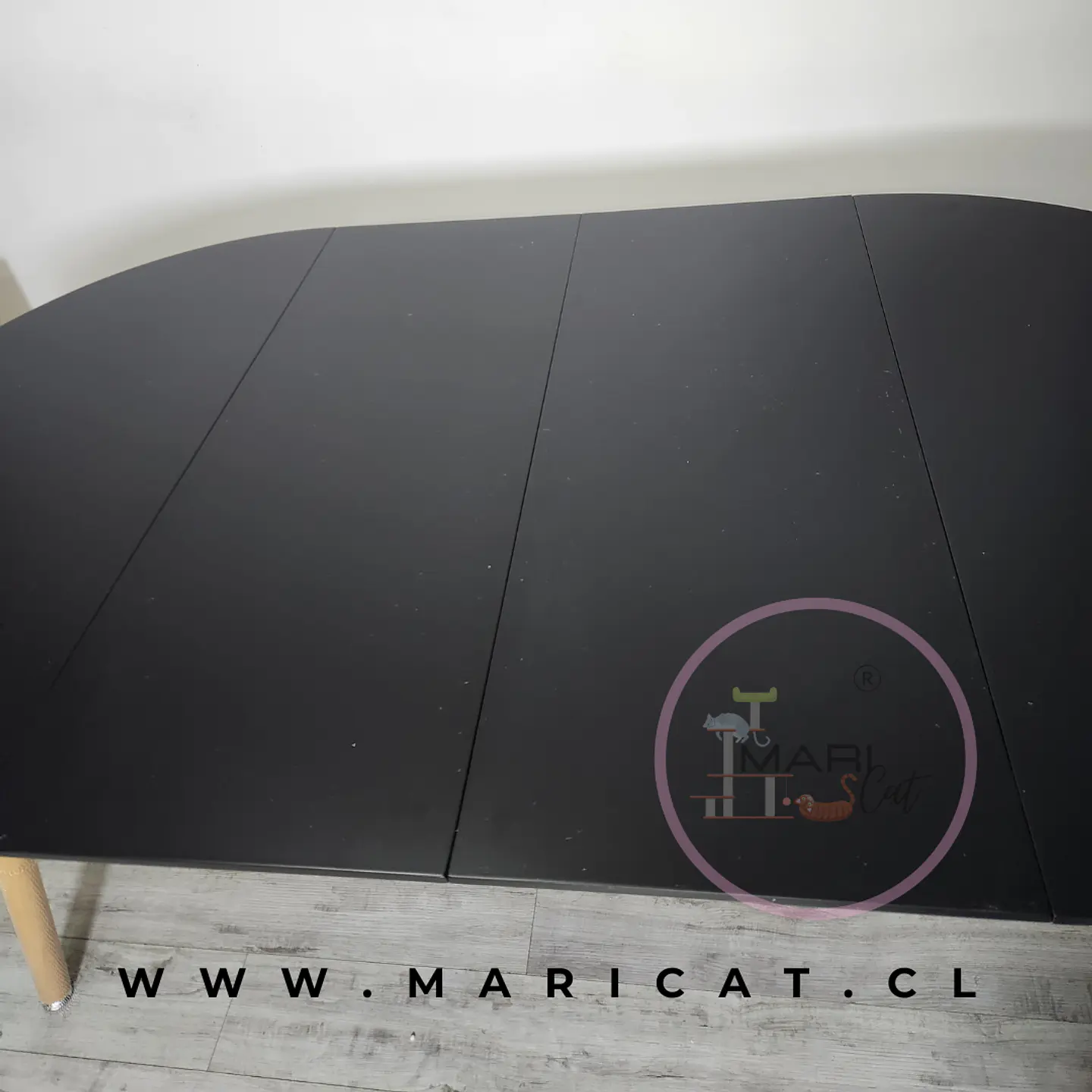 Mesa Expandible Rectangular tres en uno Black MDF Black de comedor o reunion 3