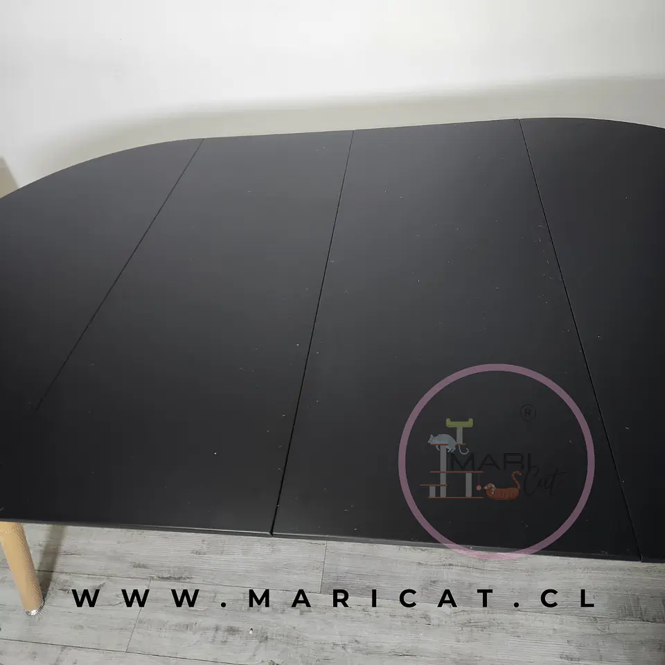 Mesa Expandible Rectangular tres en uno Black MDF Black de comedor o reunion 3