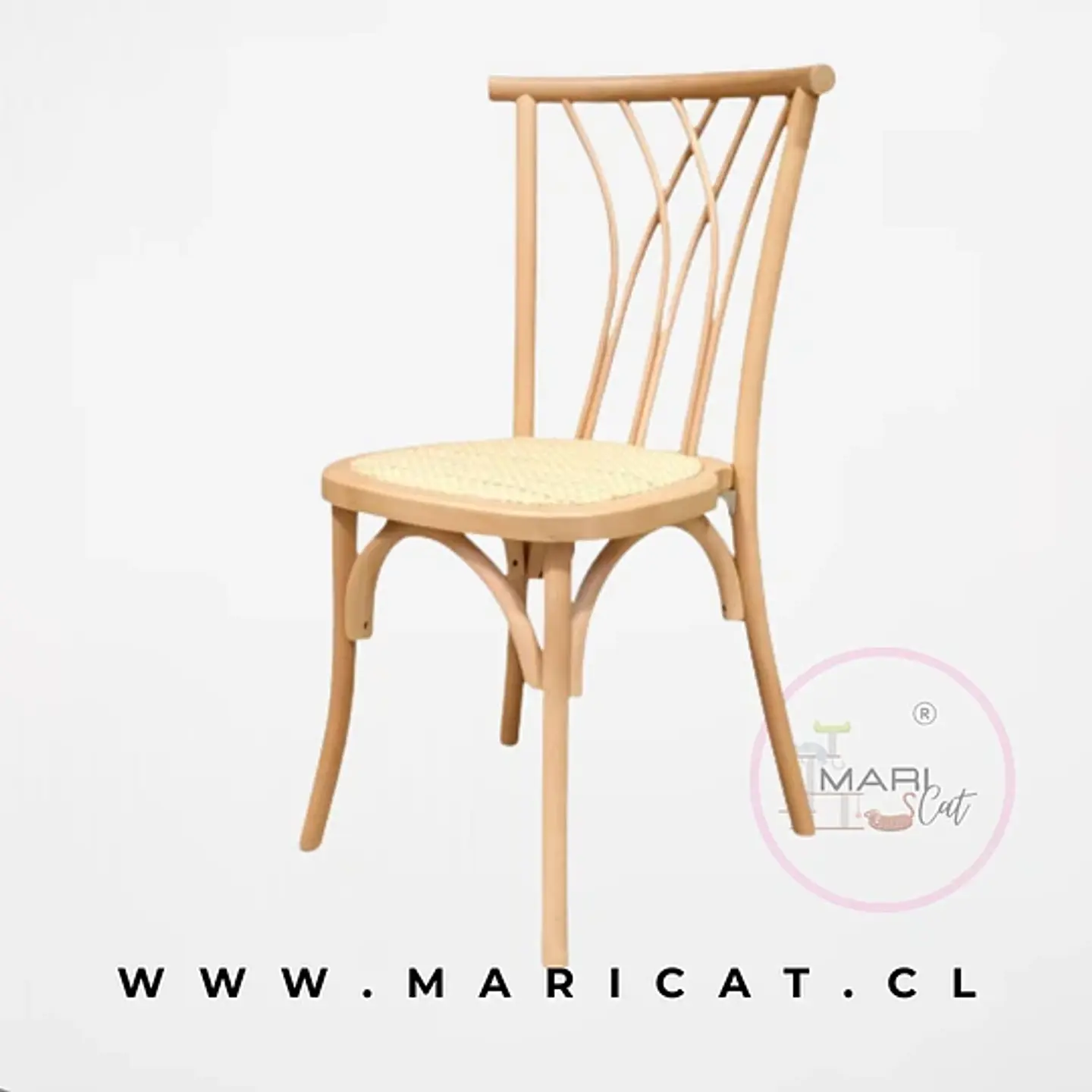 Pack de 4 Sillas Alpes de Madera Apilable 2