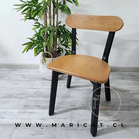 Pack de 4 Sillas Fresno de Madera – comedor restaurant cafeteria terraza