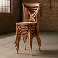Packs 4 Silla Crossback de Madera Rattan- comedor terraza living eventos - Miniatura 5