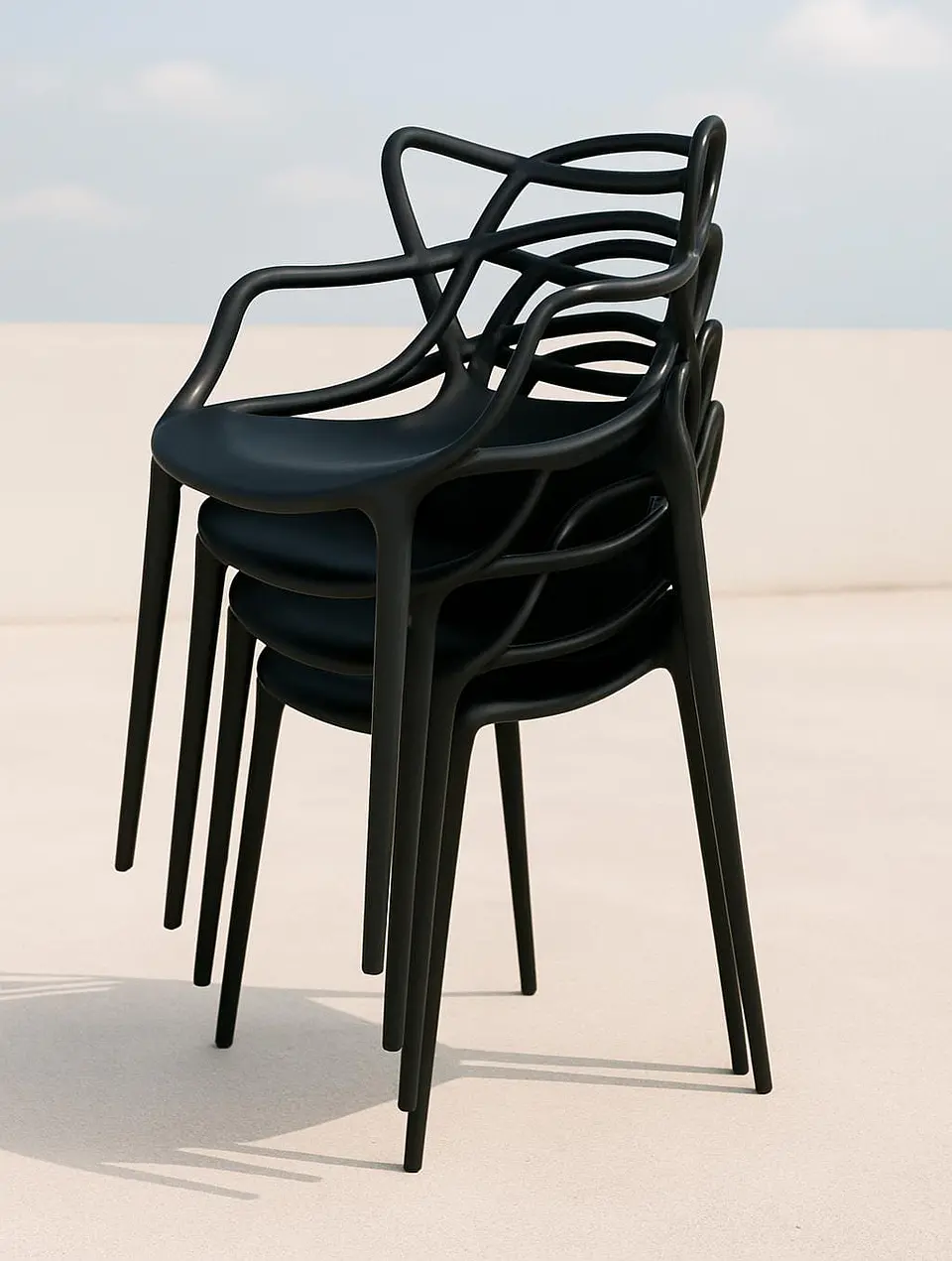 Pack de 4 Sillas Master Polipropileno Apilable- comedor terraza restaurant 2