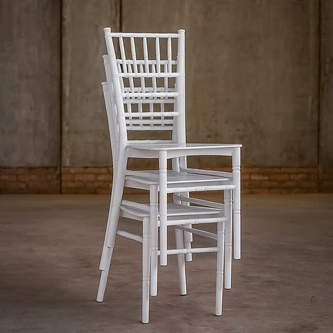 Pack de 4 Sillas Chiavari Tiffany Pu Apilable