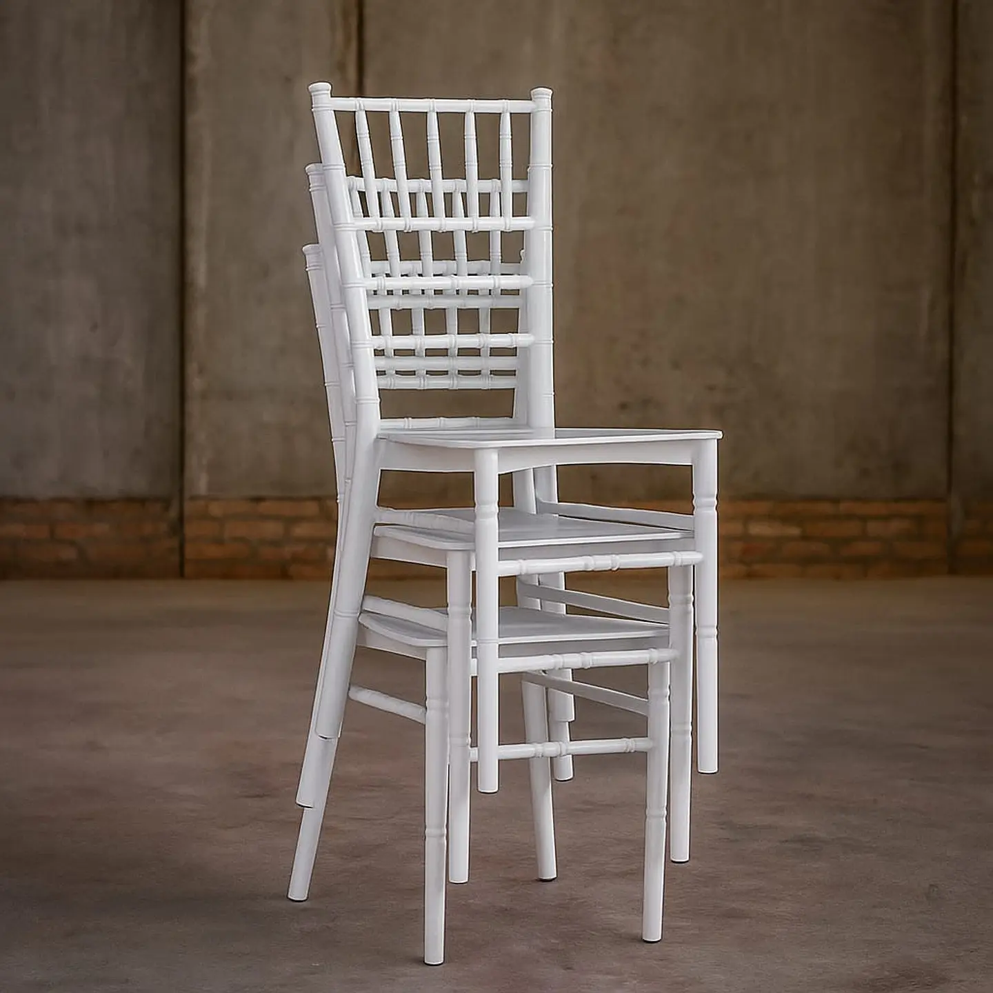 Pack de 4 Sillas Chiavari Tiffany Pu Apilable 2