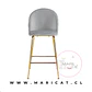 Taburete Bar Alto Velvet Luxury Terciopelo Dorado 66cm - Miniatura 2