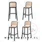 Pack 4 Taburete Bar Bajo Delta Polipropileno Negro 65cm - Miniatura 4