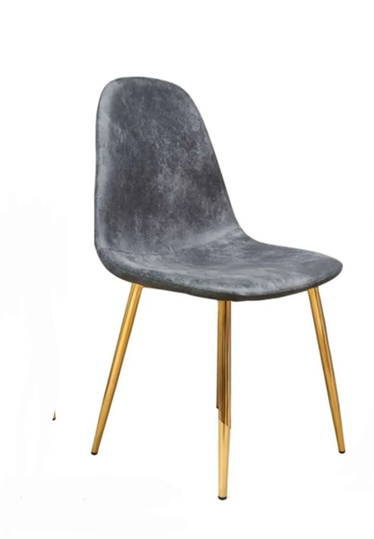 Silla Spoon Polipropileno Acolchado en Gamuza Gris 1