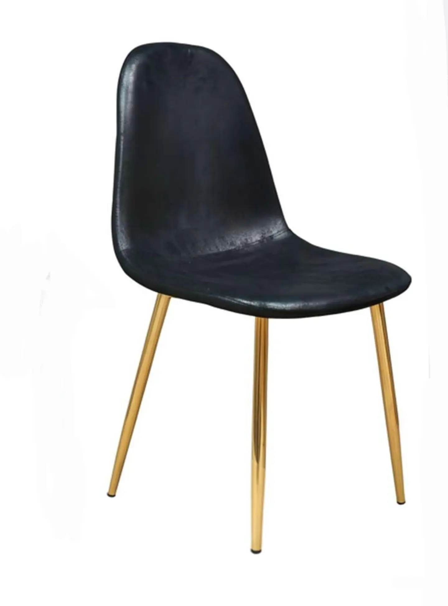 Silla Spoon Polipropileno Alcochada en Gamuza Negra 1