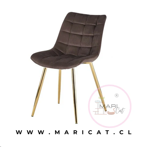 Silla Capitoné Velvet Dorado – Living y Recepción