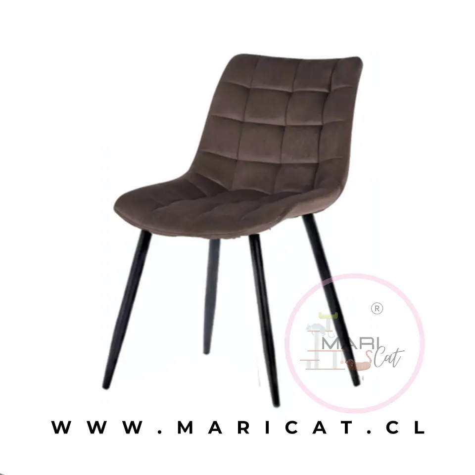 Silla Macron Capitone Velvet Black cafe 1