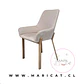 Silla Sitial Porto Velvet Beige Wood - Miniatura 1