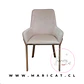 Silla Sitial Porto Velvet Beige Wood - Miniatura 2