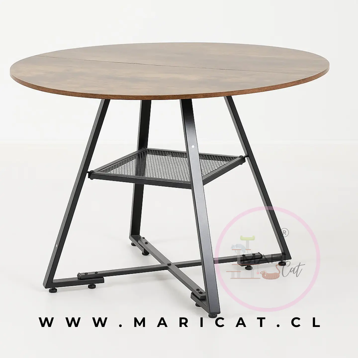 Mesa Redonda Torn estilo industrial MDF 1
