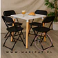 Mesa Cuadrada Eames +4 Sillas Plegable Polipropileno Negro - Comedor 80cm - Miniatura 2