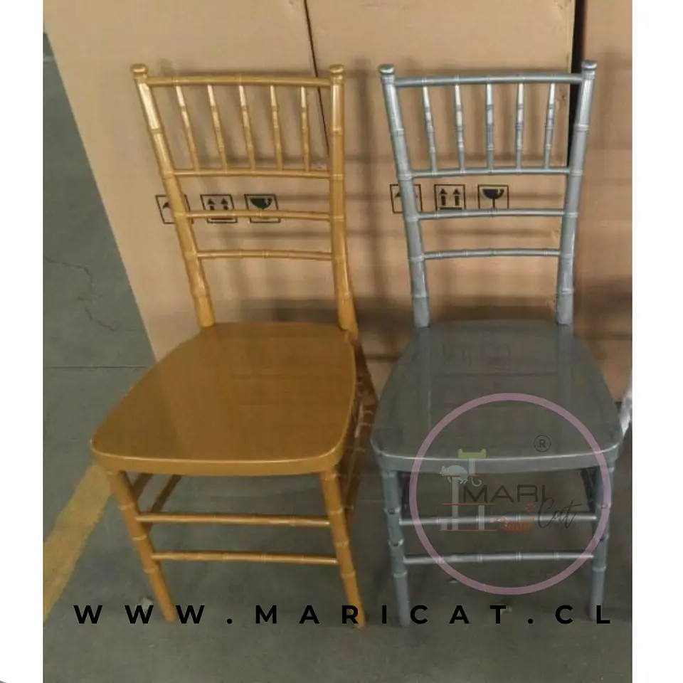 Silla Chiavari Tiffany Metal Silver Gris 2