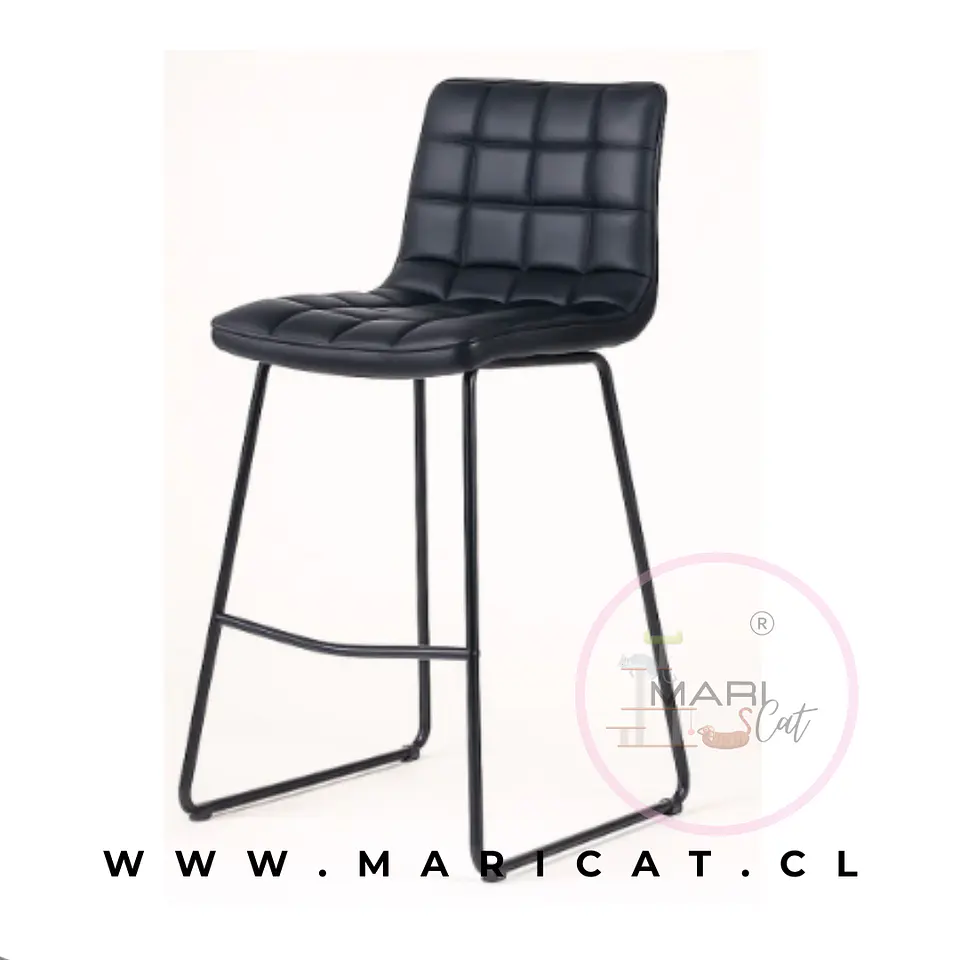 Taburete Bar Milano Eco Cuero Negro Black- Cocina restaurant 4