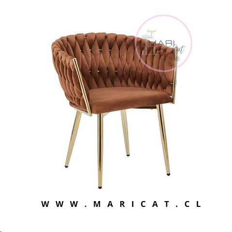 Sitial Queen Trenzado Velvet Gold Terra
