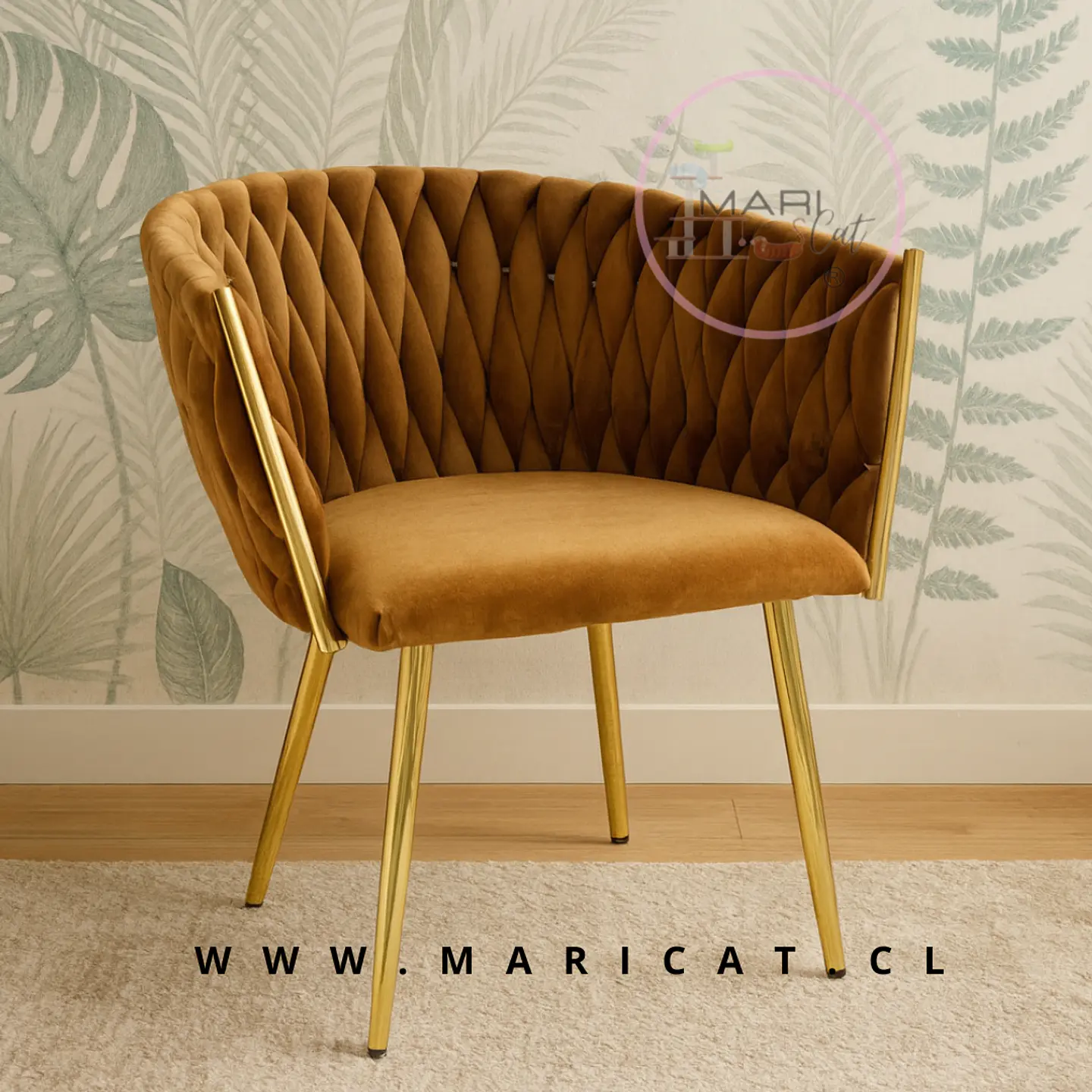 Sitial Queen Trenzado Velvet Gold Terra 2