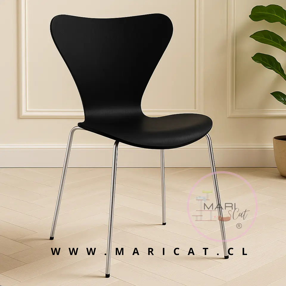 Silla Mariposa Polipropileno Negro Silver 1