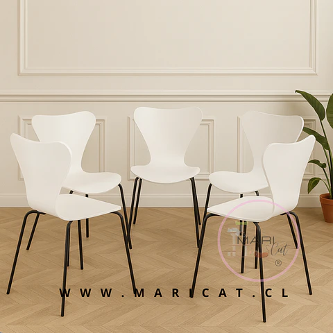 Silla Mariposa Polipropileno Blanca Black