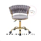 Silla Queen Velvet Cruzada Gris Gold-Escritorio manicurista recepcion - Miniatura 4