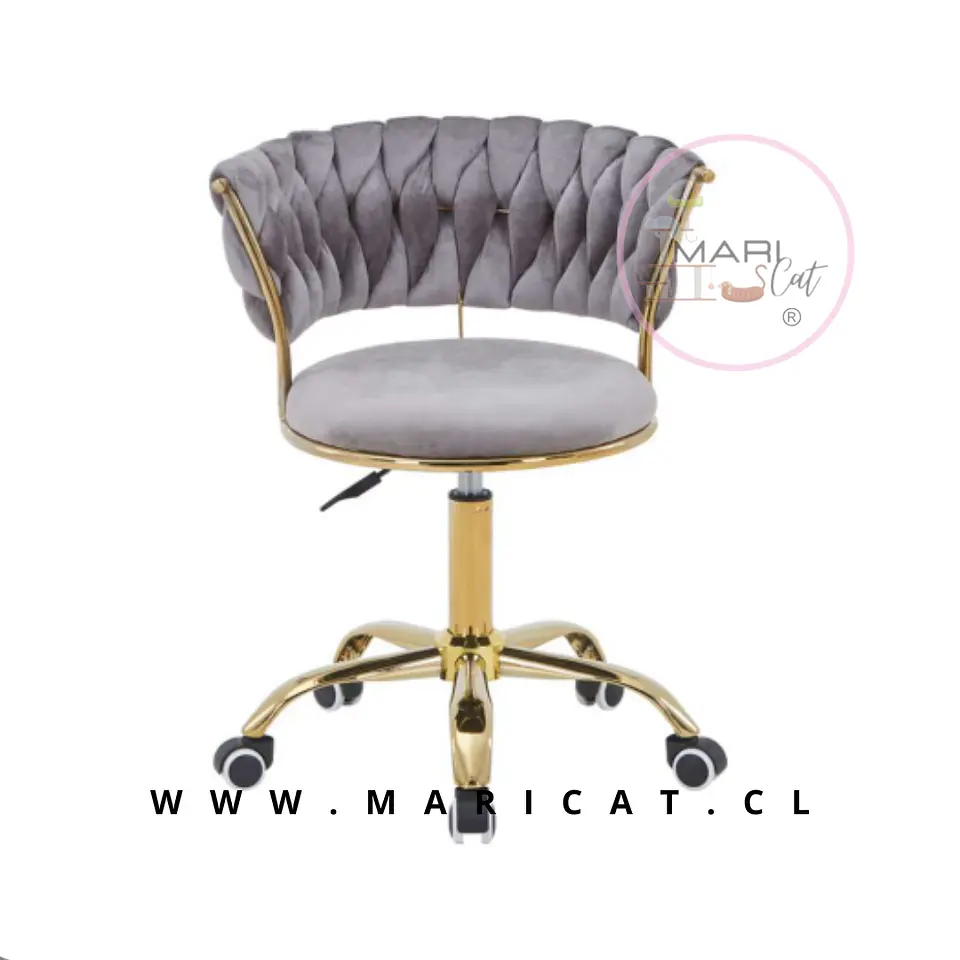 Silla Queen Cruzada Gold Gris 1