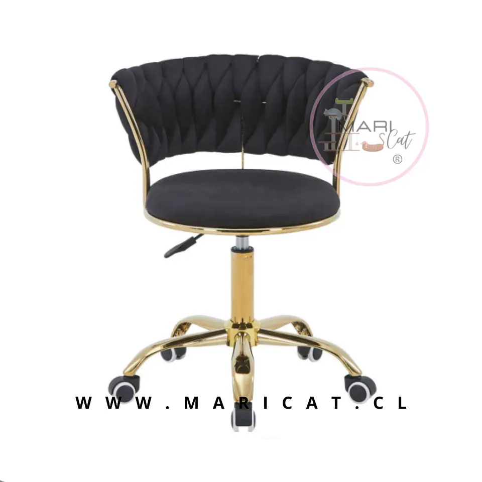 Silla Queen Cruzada Gold Negro 1