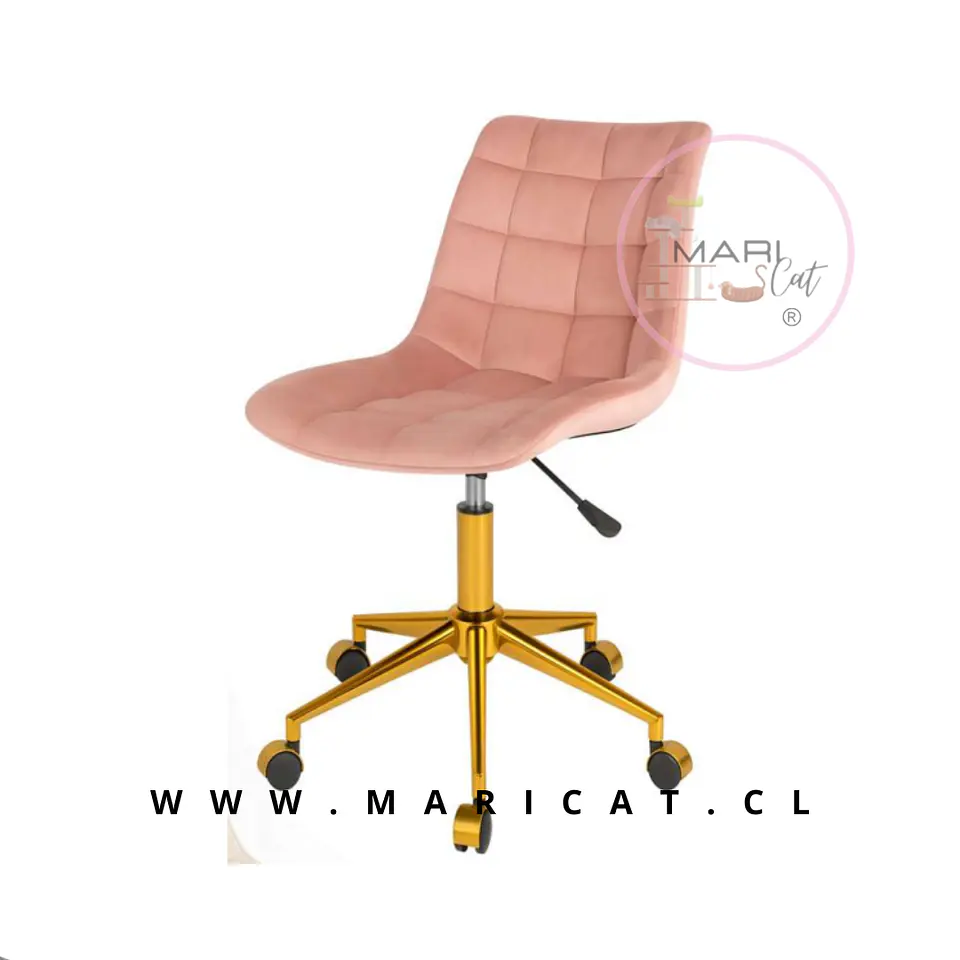 Silla Capitone Gold Rosa Velvet 1