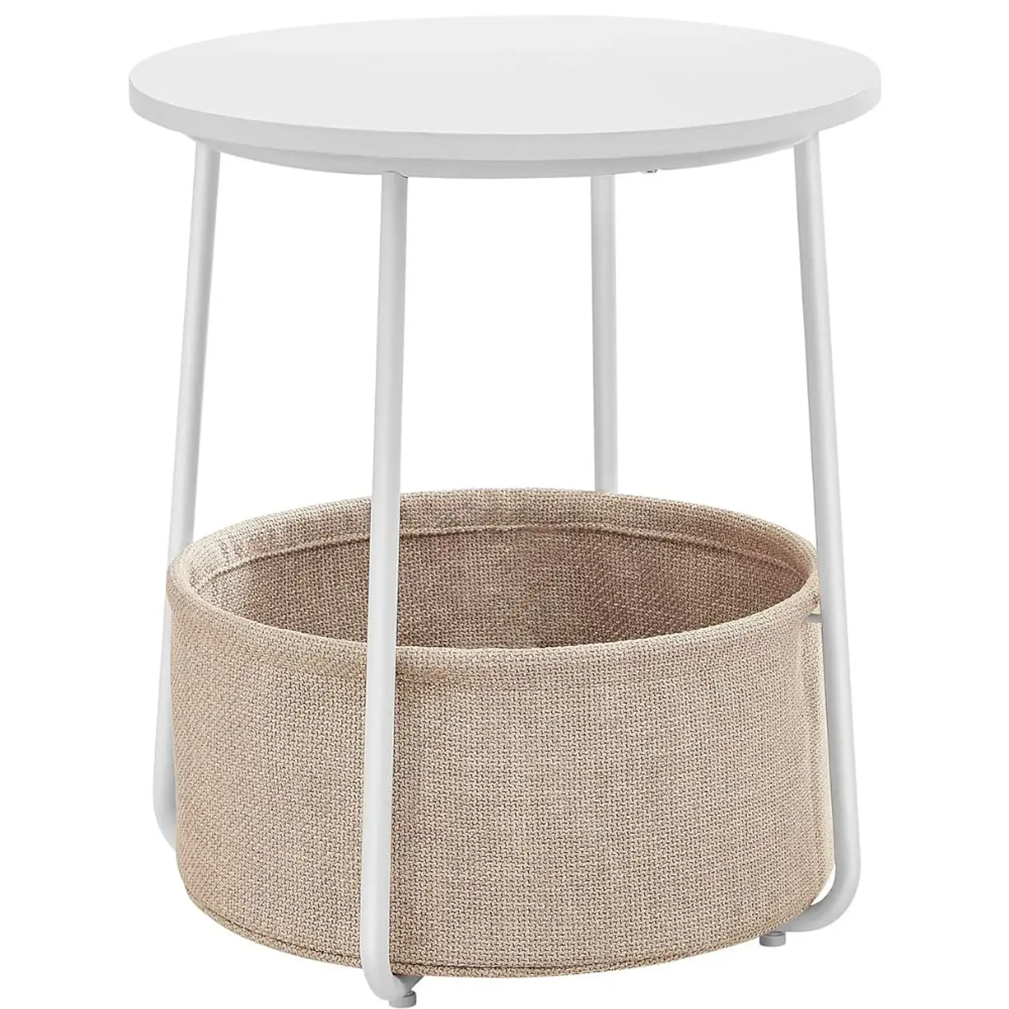 Mesa de Centro Lateral esquinera o Velador multiuso con canasto 2