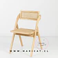 Silla Ambar Plegable Madera y Rattan Wood - Miniatura 1